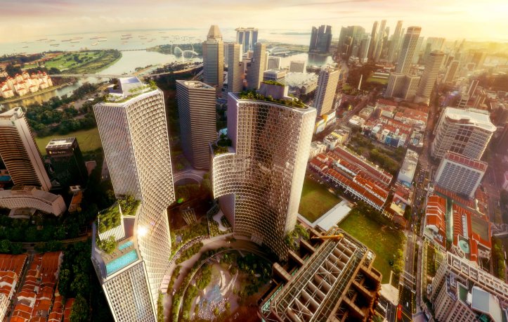 DUO skyline at sunset