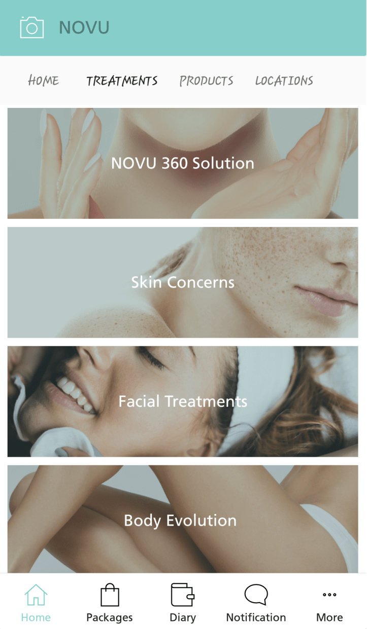 NOVU App - Treatments
