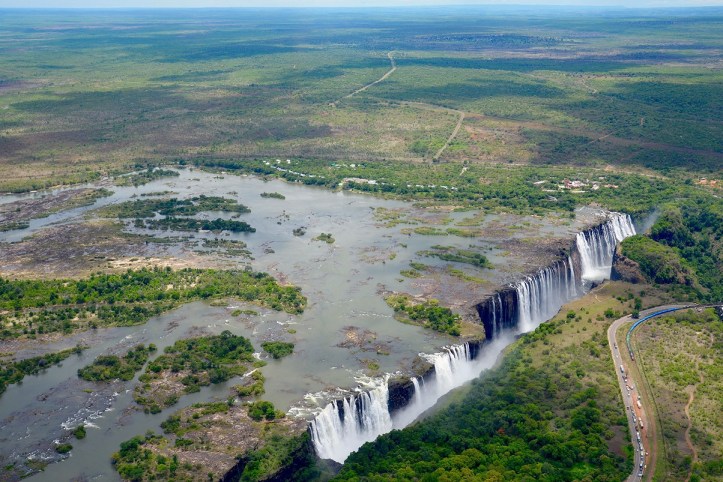 VictoriaFalls from helicopter, Zambia_Monica Hemrajani
