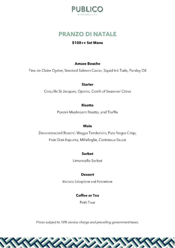 Publico Ristorante - Pranzo di Natale 25th December 2017