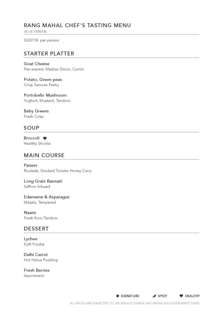 RM's Chef's Tasting Menu - Vegetarian
