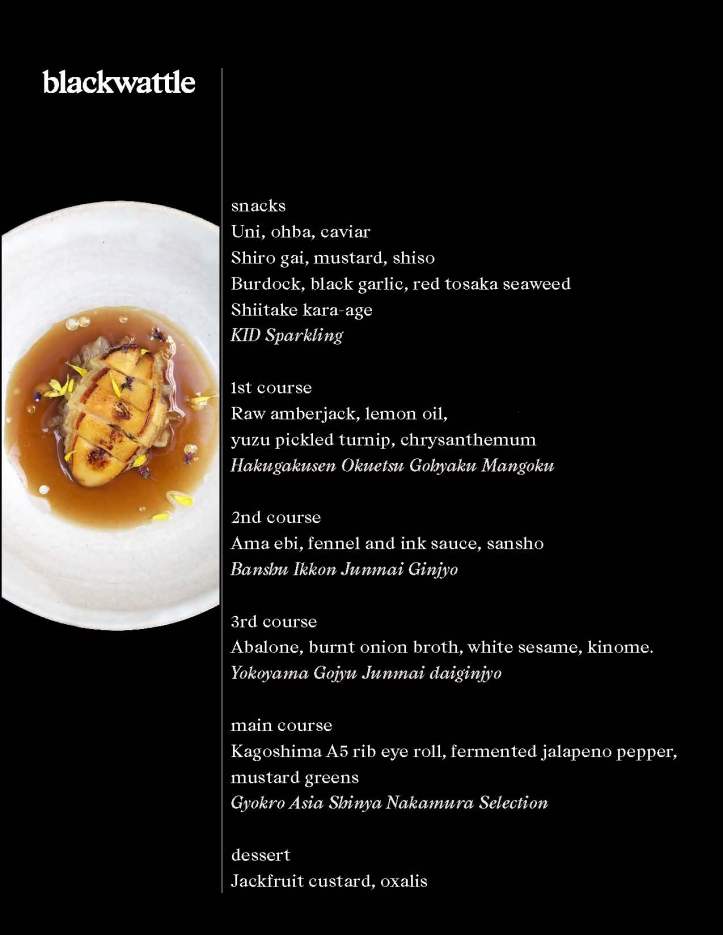 Sake Pairing Dinner Menu