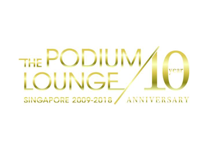 THE PODIUM LOUNGE SINGAPORE - YEAR 10 ANNIVERSARY LOGO
