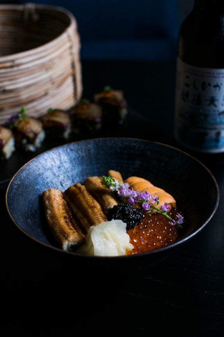 RIZU - Sea Eel, Urchin, Salmon Roe Foie Gras and Caviar Bowl