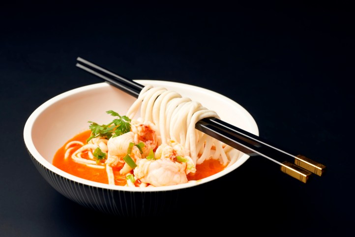 Poached Fish Noodles and Lobster in Lobster soup.jpg