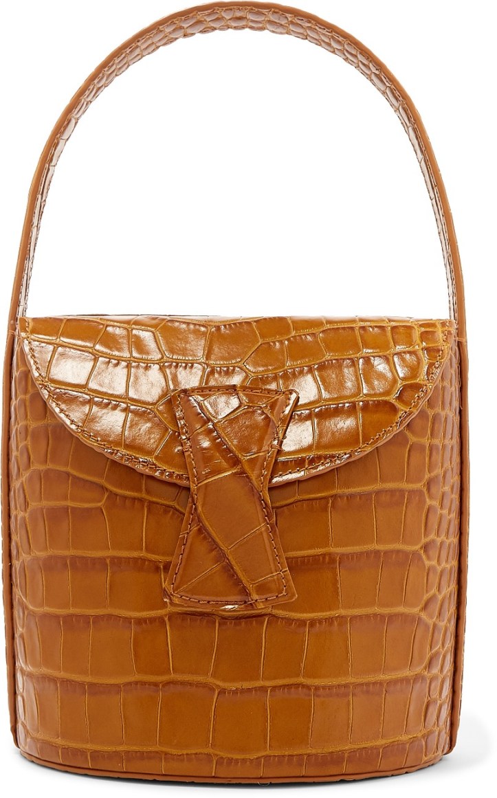 Nick croc-effect leather shoulder bag