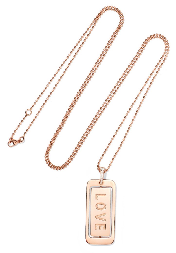 Real Love 18-karat rose gold diamond necklace
