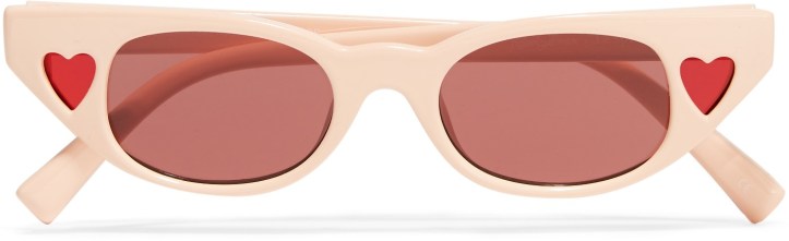 + Adam Selman The Heartbreaker cat-eye acetate sunglasses