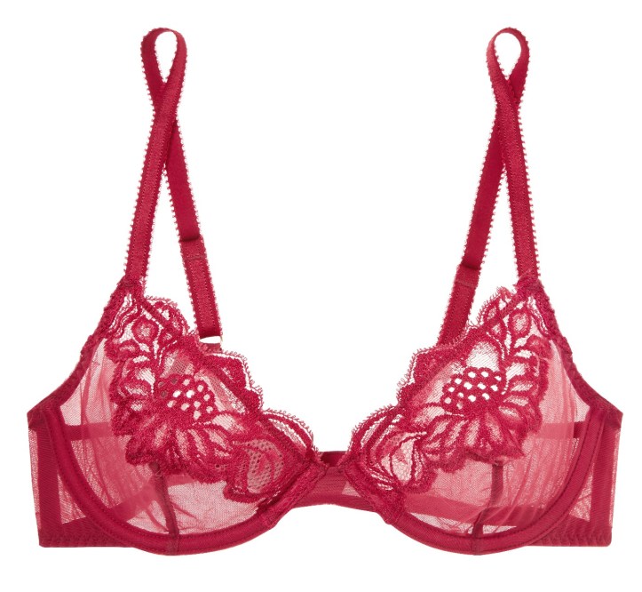 Beaty Street stretch-tulle and Leavers lace underwired bra