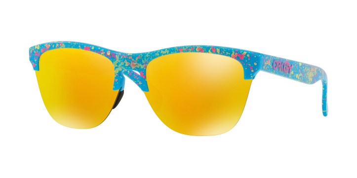 Oakley Frogskins Lite Matte Sky Blue Splatter With Fire Iridium