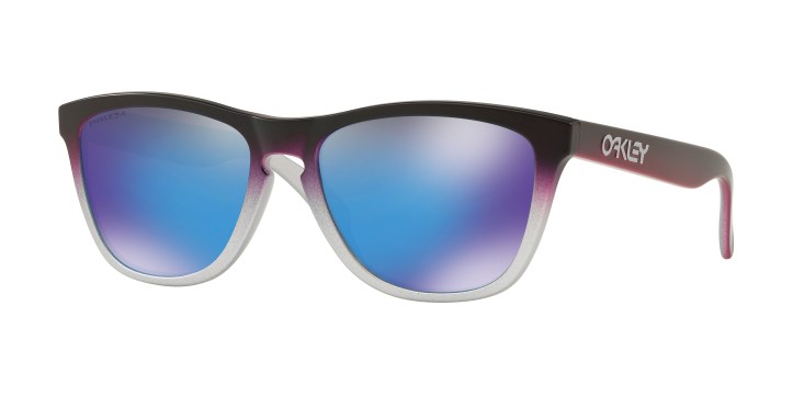 Oakley Frogskins Silver Black Pink Fade With Prizm Sapphire