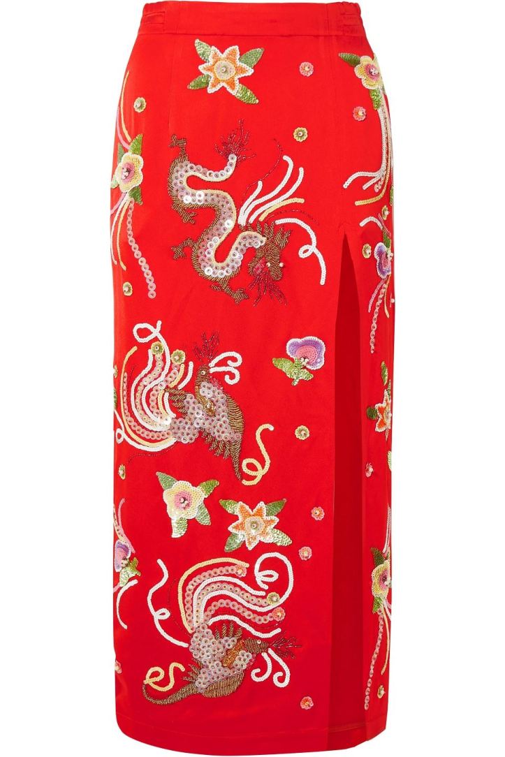 THE OUTNET Attico Embroidered skirt GBP 645