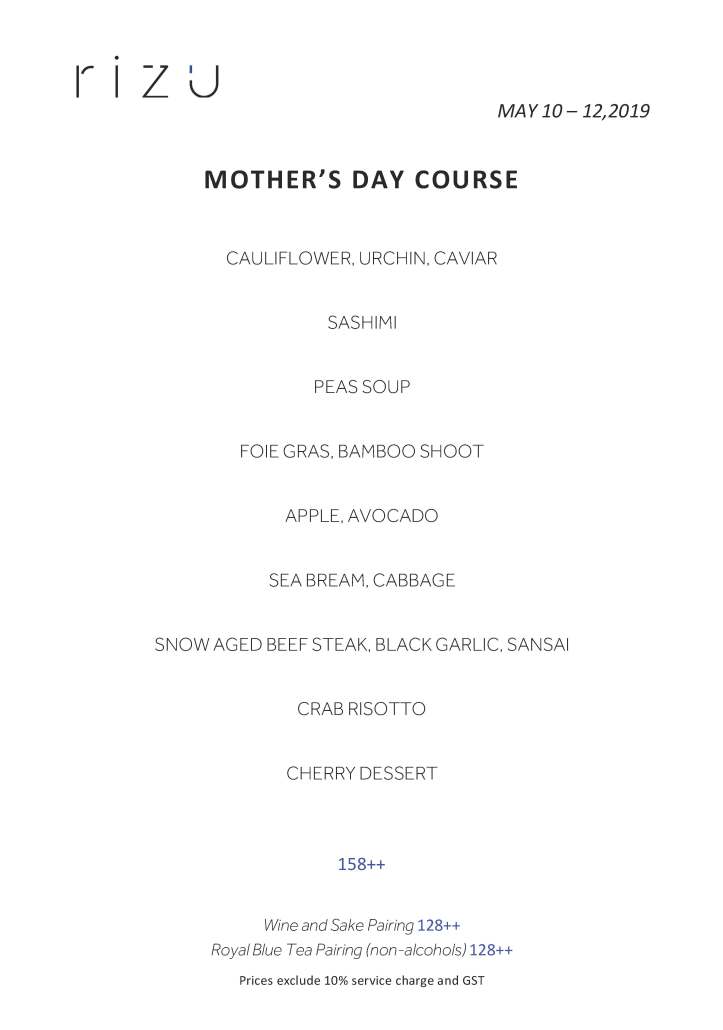 MOTHERS DAY COURSE (MAY 10-12, 2019)