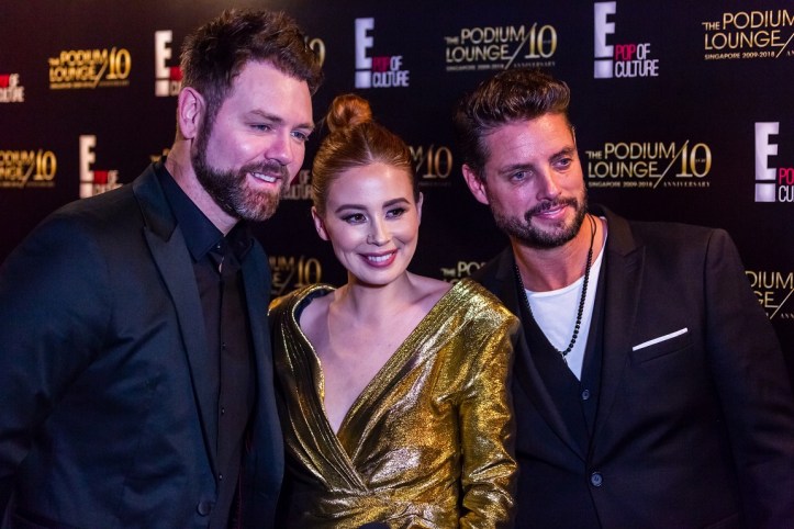 Brian McFadden, Yvette King and Keith Duffy on The Podium Lounge 2018 Red Carpet