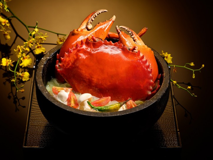 Braised Sri Lankan Crab with Green Chilli Sauce and Superior Stock