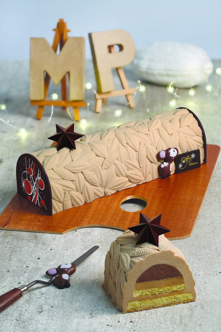 Gianduja Latte Yule Log