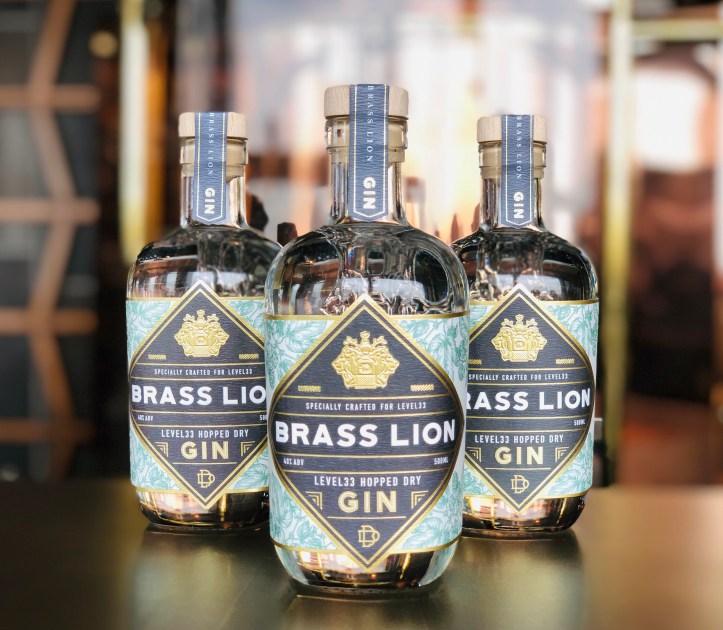 LeVeL33 Hopped Dry Gin by Brass Lion 500ml Bottles.jpg