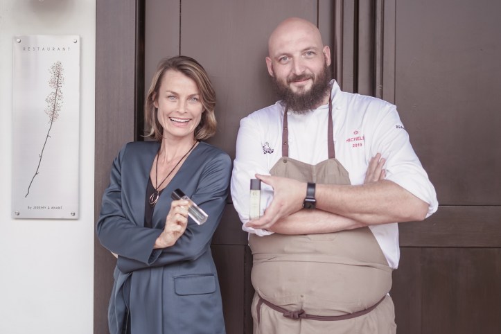 Founder and CEO of Maison 21G, Ms. Johanna Monange with MICHELIN Star Restaurant JAG Chef Jeremy Gillon