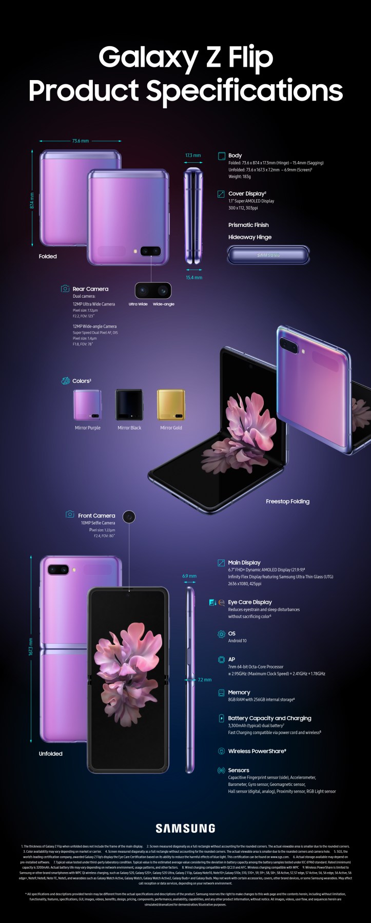 Infographic_Galaxy-Z-Flip-Product-Specifications