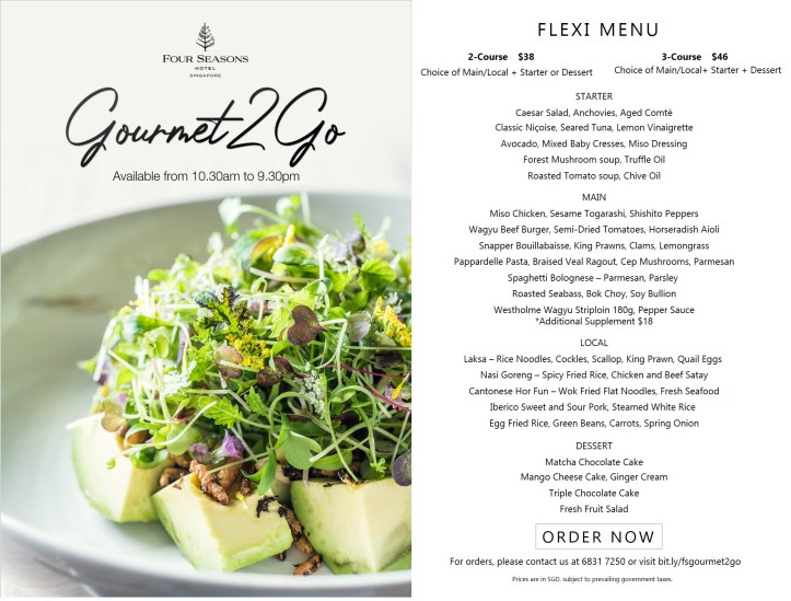 Gourmet To Go_Flexi Meal_Four Seasons Hotel Singapore