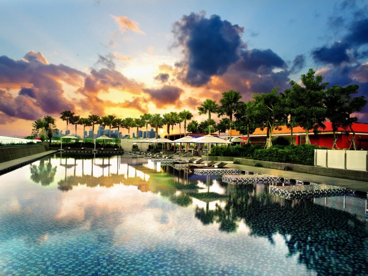 One Farrer Hotel Poolside - Sunset