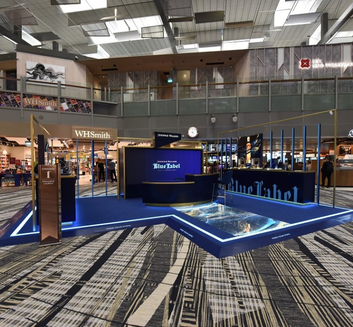 The new Johnnie Walker Blue Label Pop-Up at Changi Airport