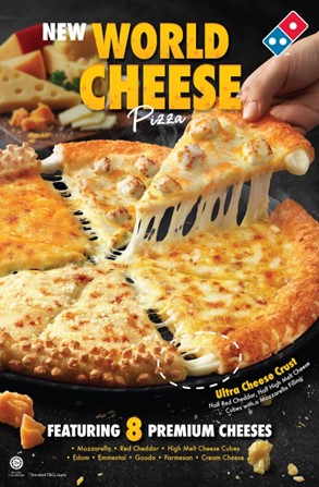 new domino cheese pizza